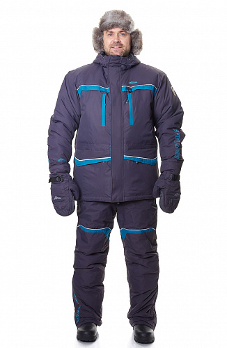 Костюм "СОБОЛЬ" GRAYLING зимний -35, для рыбалки, графит 
